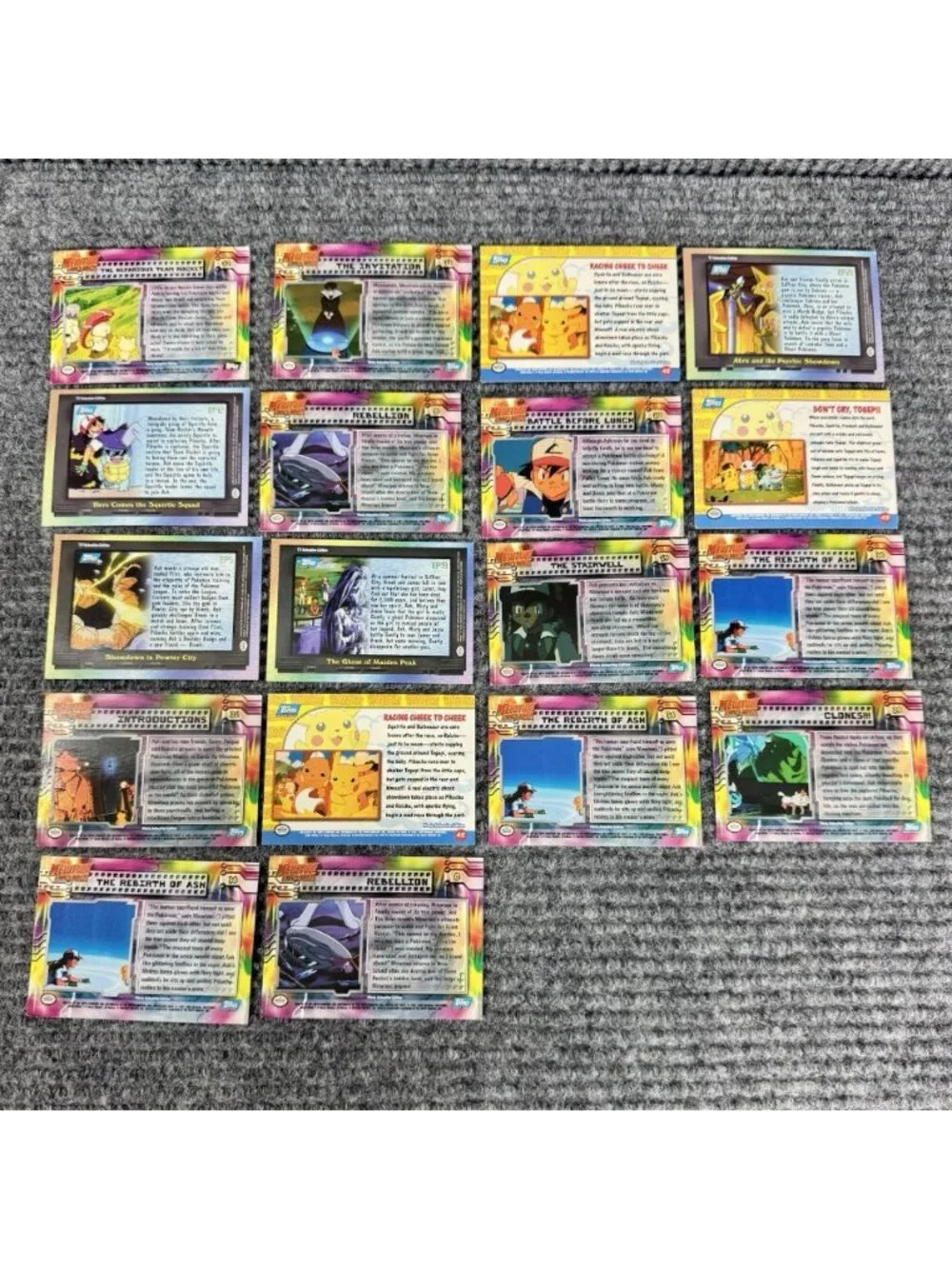 Vintage Topps Pokemon Pikachus Vacation Movie TV Animation Edition Lot Of 18 90s